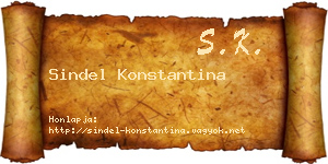 Sindel Konstantina névjegykártya